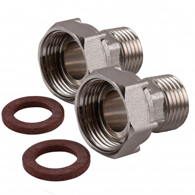 Комплект штуцерів 3/4″х1/2″ВЗ нікельований NU433B OPTIMUM