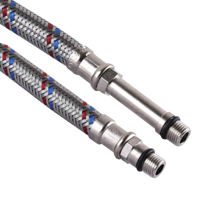 Шланг для змішувача Solomon (нерж.) М10х1/2″ 0,8м (HY6201 A+B) ПАРА в блістері Шланг для змішувача Solomon (нерж.) М10х1/2″ 0,8м (HY6201 A+B) ПАРА в блістері