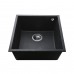Гранітна мийка Globus Lux AMMER пiдстiльна, чорний металік 440 х 440 мм - А0001
