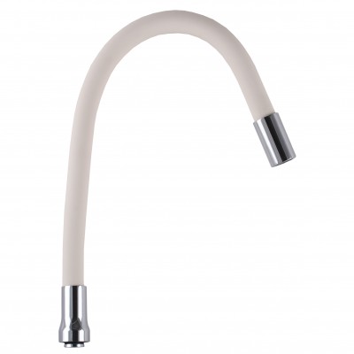 Вилив змішувача GLR-BG15-55 для кухні Гофрований, силікон Слонова Кістка, 3/4″ВН Вилив змішувача GLR-BG15-55 для кухні Гофрований, силікон Слонова Кістка, 3/4″ВН