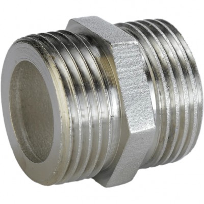 Ніпель 3/4″ЗЗ нікельований під прокладку А0502-1А(нк) Ніпель 3/4″ЗЗ нікельований під прокладку А0502-1А(нк)