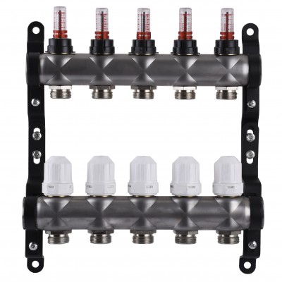 Колектор нержавіюча сталь з вимірювачем витрат ЕСО 001N 1″ x5 Колектор нержавіюча сталь з вимірювачем витрат ЕСО 001N 1″ x5