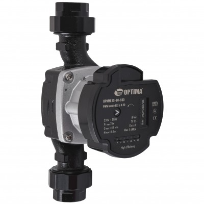 Насос циркуляційний енергоощадний Optima PRIME UPMH 25-80AUTO 180мм + гайки Насос циркуляційний енергоощадний Optima PRIME UPMH 25-80AUTO 180мм + гайки