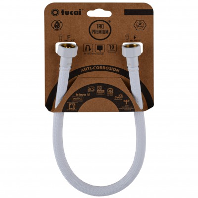 Шланг водяний TUCAI TAQ PREMIUM GRIF 1/2″x1/2″ BВ 0,4м.АНТИКОР. ACB HG-1212-400 (Білий Мат) 209972