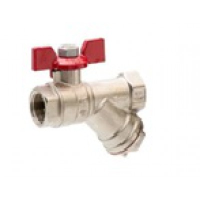 Кран кульовий з фільтром ″ARCO Sena″ 3/4″ вн./вн. 152504 (Метелик)