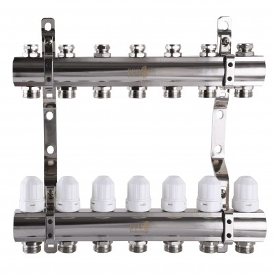 Колектор з регуляторами та кріпленням ECO 001С 1″x7 Колектор з регуляторами та кріпленням ECO 001С 1″x7