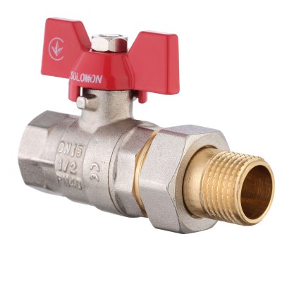 Кран кульовий прямий з американкою SOLOMON 1/2″ ПОСИЛЕНИЙ 1042 Кран кульовий прямий з американкою SOLOMON 1/2″ ПОСИЛЕНИЙ 1042
