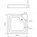 Душовий піддон квадратний LUBAWA SL90F (SL90) BRAVO (1уп.)
