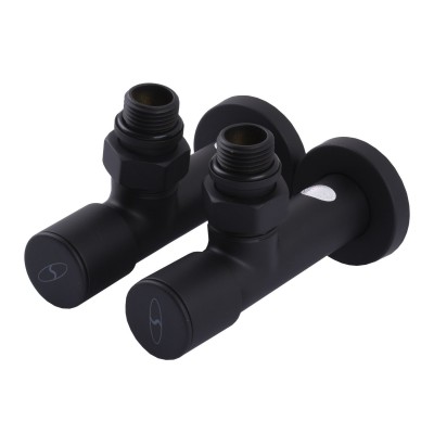 Набір Кран вентильний кутовий з американкою SOLOMON LUX 1/2″ 7777 (2шт.) BLACK (1уп) Набір Кран вентильний кутовий з американкою SOLOMON LUX 1/2″ 7777 (2шт.) BLACK (1уп)