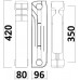 Радіатор біметалевий секційний QUEEN THERM 350/96 (кратно 10)
