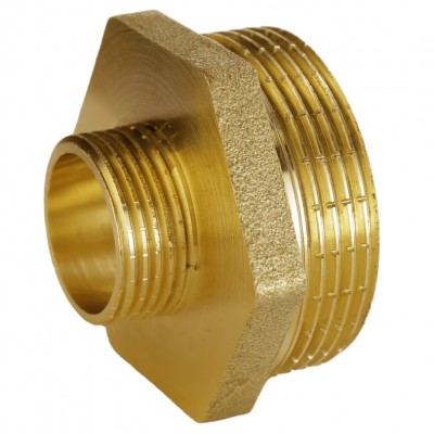 Ніпель редукційний 2″х 1″ЗЗ латунний А0543А Ніпель редукційний 2″х 1″ЗЗ латунний А0543А