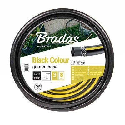 Шланг для поливу BLACK COLOUR 1/2″ 20м, Bradas Польща чорний WBC1/220 Шланг для поливу BLACK COLOUR 1/2″ 20м, Bradas Польща чорний WBC1/220