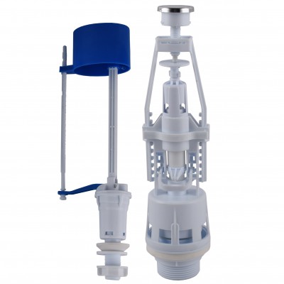 Набір для бачка унітазу OPTIMUM нижн підв пласт 1/2″ і зливним механізмом з однією кнопкою OPTI 0710 Набір для бачка унітазу OPTIMUM нижн підв пласт 1/2″ і зливним механізмом з однією кнопкою OPTI 0710