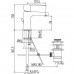 Змішувач для умивальника TRES FLAT-TRES 20410301- висота H-138 мм
