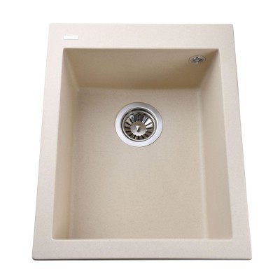 Гранітна мийка Globus Lux LAMA слонова кiстка 410х500мм Гранітна мийка Globus Lux LAMA слонова кiстка 410х500мм