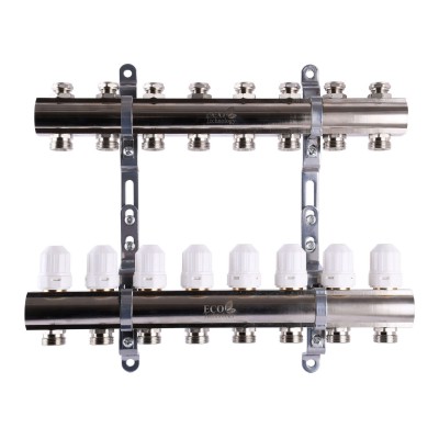 Колектор з регуляторами та кріпленням ECO 001С 1″x8 Колектор з регуляторами та кріпленням ECO 001С 1″x8