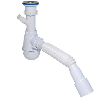 Сифон Waterstal А-40059 для мийки 1 1/2″ з відводом під пральну машину Сифон Waterstal А-40059 для мийки 1 1/2″ з відводом під пральну машину