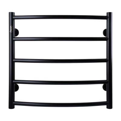 Рушникосушарка UNIO LD W 500-500-5 BLK Драбинка Дуга вода чорна