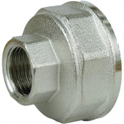 Муфта редукційна 1 1/2″х 3/4″ВВ нікельована восьмигранна А0336А(нк)