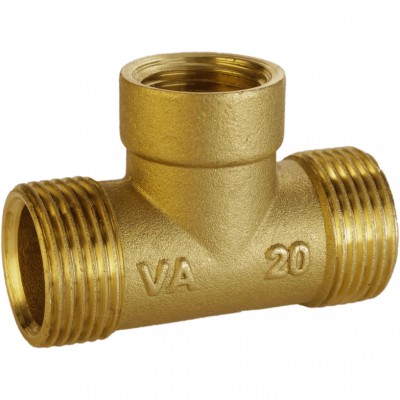 Трійник редукційний 3/4″х1/2″х3/4″ЗВЗ латунний А0224А