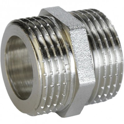 Ніпель 3/8″ЗЗ нікельований під прокладку А0530А(нк) Ніпель 3/8″ЗЗ нікельований під прокладку А0530А(нк)