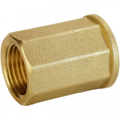 Муфта 3/4″ВВ латунна восьмигранна А0352А
