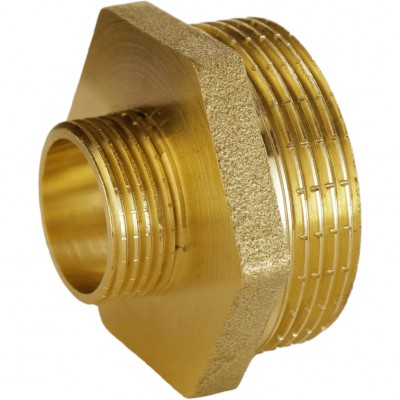 Ніпель редукційний 1 1/4″х 1/2″ЗЗ латунний А0514А