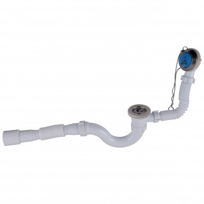 Сифон OPTIMUM для ванни прямоточний з випуском 1 1/2″, перел та гофротрубою 40*40/50 OPTI-26133 Сифон OPTIMUM для ванни прямоточний з випуском 1 1/2″, перел та гофротрубою 40*40/50 OPTI-26133