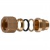 З'єднання зажимне пряме для труби Ø22мм 1/2″З латунне LS332S OPTIMUM