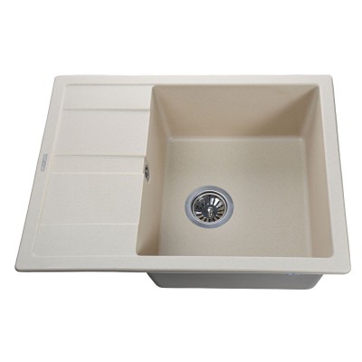 Гранітна мийка Globus Lux ONE слонова кiстка 650х500 Гранітна мийка Globus Lux ONE слонова кiстка 650х500