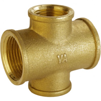 Хрестовина редукційна 3/4″х1/2″х3/4″х1/2″ВВВВ латунна А4606А