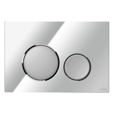 Кнопка змиву Cersanit LUNA глянцевий хром клавіші хромовані матові
