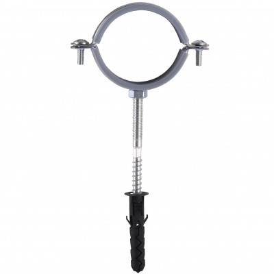 Хомут в зборi CR 2″ (59-65мм) з гвинтом-шурупом 8*100 та дюбелем в уп., сірий Хомут в зборi CR 2″ (59-65мм) з гвинтом-шурупом 8*100 та дюбелем в уп., сірий