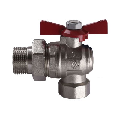 Кран кульовий ARCO 1″ SENA 154305 кутовий з американкою (754305)