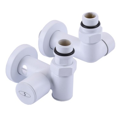 !Набір Кран вентильний кутовий з американкою SOLOMON LUX 1/2″ WHITE 7777_TEN (1уп.)