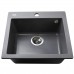 Гранітна мийка Globus Lux AOSTA сірий металiк 490x455мм-А0003