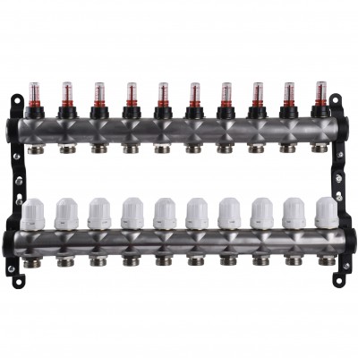 Колектор нержавіюча сталь з вимірювачем витрат ЕСО 001N 1″ x10 Колектор нержавіюча сталь з вимірювачем витрат ЕСО 001N 1″ x10