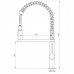 Змішувач для кухні TOPAZ SARDINIA TS-08401-H71 Гнучкий вилив на пружині, з душовою насадкою