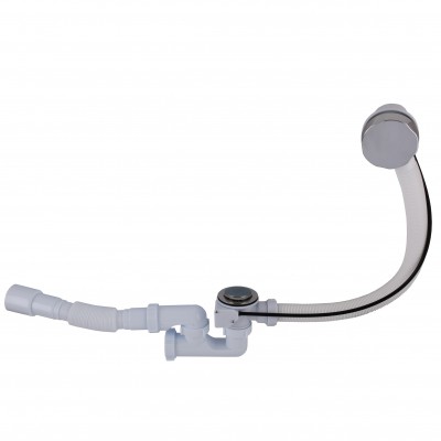 Сифон OPTIMUM для ванни з ревізією, переливом напівавтомат (трос 580, ручка хром) та гофротрубою 40*40/50 OPTI-27433 Сифон OPTIMUM для ванни з ревізією, переливом напівавтомат (трос 580, ручка хром) та гофротрубою 40*40/50 OPTI-27433