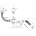 Сифон OPTIMUM для ванни з ревізією, переливом напівавтомат (трос 580, ручка хром) та гофротрубою 40*40/50 OPTI-27433