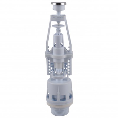 Зливний клапан бачка унітазу OPTIMUM з одним режимом зливу (хромована кнопка) OPTI 0410 Зливний клапан бачка унітазу OPTIMUM з одним режимом зливу (хромована кнопка) OPTI 0410