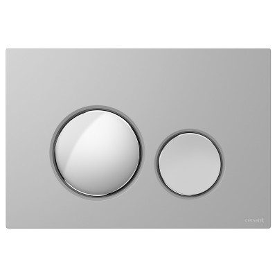 Кнопка змиву LUNA матовий хром клавіші глянцевий хром