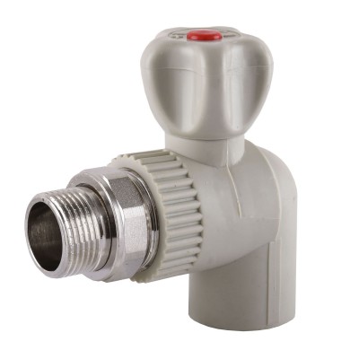 Кран радіаторний кутовий Vsplast PPR ф25x3/4″ 2026 Кран радіаторний кутовий Vsplast PPR ф25x3/4″ 2026