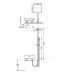 Душова система TRES CUADRO-TRES Termostatica 00738501,Лійка 250*250мм Spain