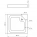 Душовий піддон квадратний LUBAWA SL100F (SL100) BRAVO (1уп.)