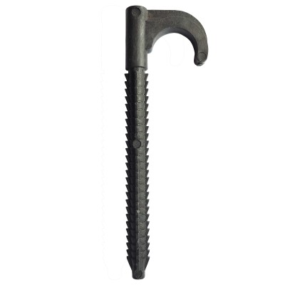 Кріплення-гак забивне одинарне для труби Ø16-20 довжина 120мм чорна CRISTAL (100шт) Кріплення-гак забивне одинарне для труби Ø16-20 довжина 120мм чорна CRISTAL (100шт)