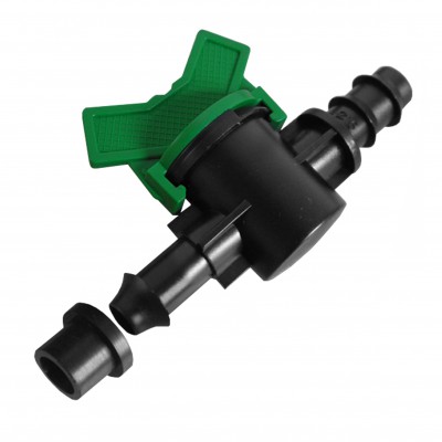 Старт-конектор з мінікраном, з прокладкою / штуцер для трубки 16мм Bradas Старт-конектор з мінікраном, з прокладкою / штуцер для трубки 16мм Bradas