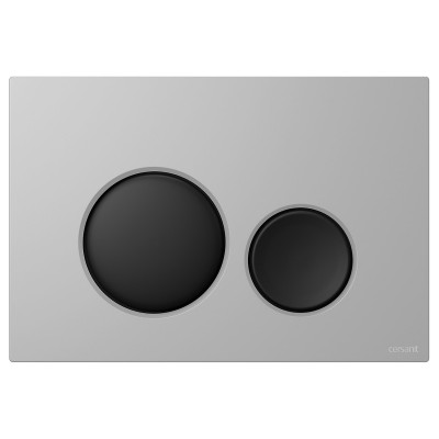 Кнопка змиву LUNA матовий хром клавіші чорні матові