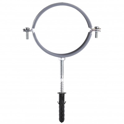 Хомут в зборi CR 4″ (105-112мм) з гвинтом-шурупом 8*100 та дюбелем в уп., сірий Хомут в зборi CR 4″ (105-112мм) з гвинтом-шурупом 8*100 та дюбелем в уп., сірий